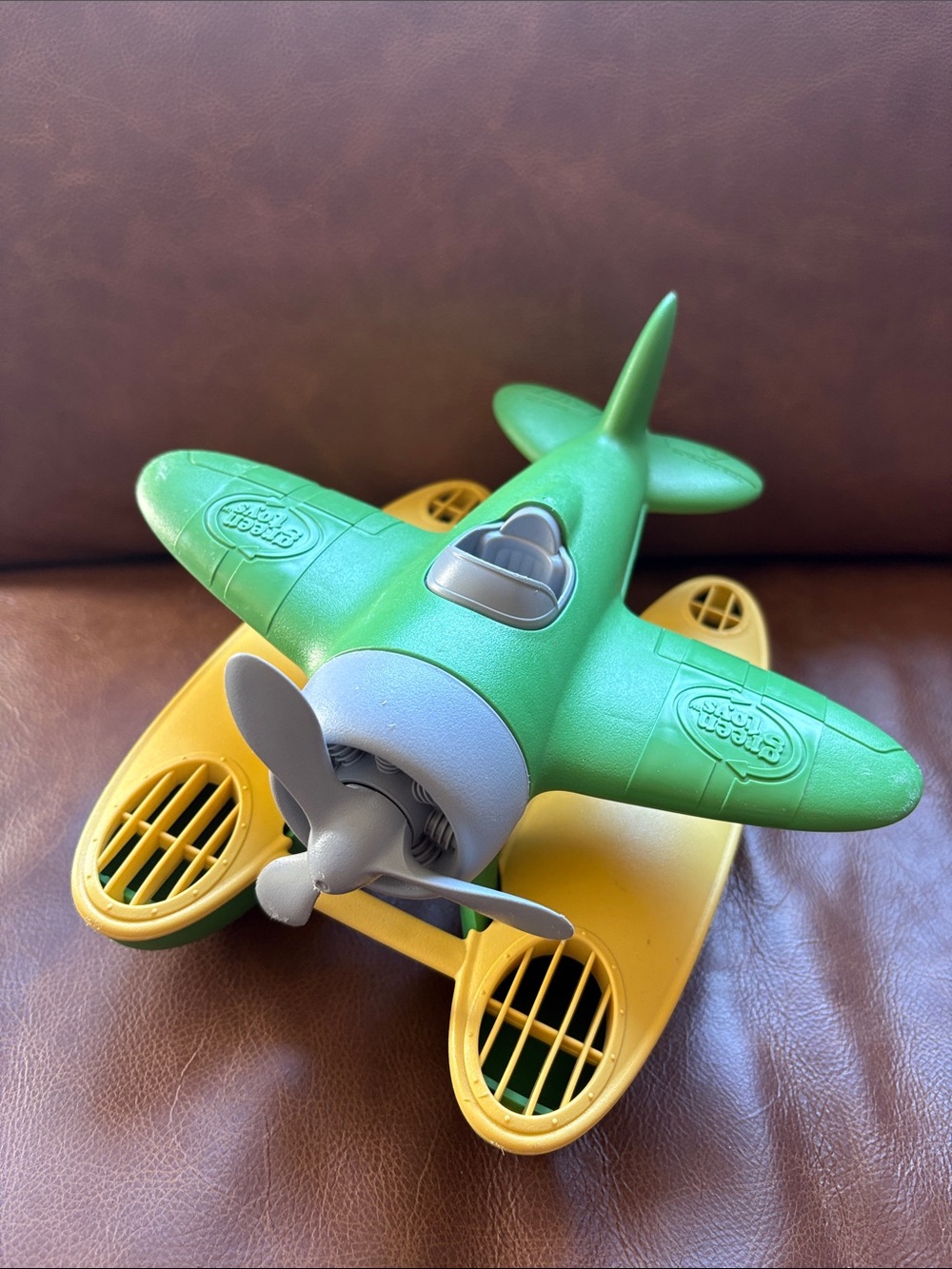 Green Toys Seaplane, Green and Yellow, BPA Free, Phthalate Free, 9x9.5x6